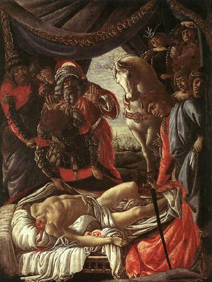 BOTTICELLI, Sandro The Discovery of the Murder of Holofernes France oil painting art